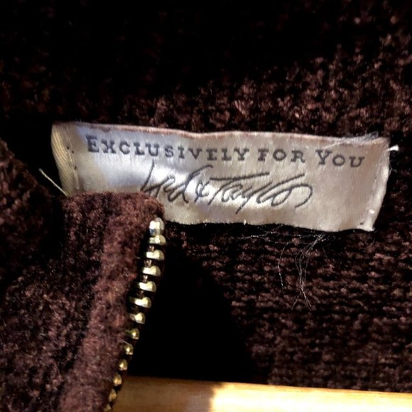 Lord & Taylor Knit Full Zip Sweater SOFT Large - Picture 3 of 5